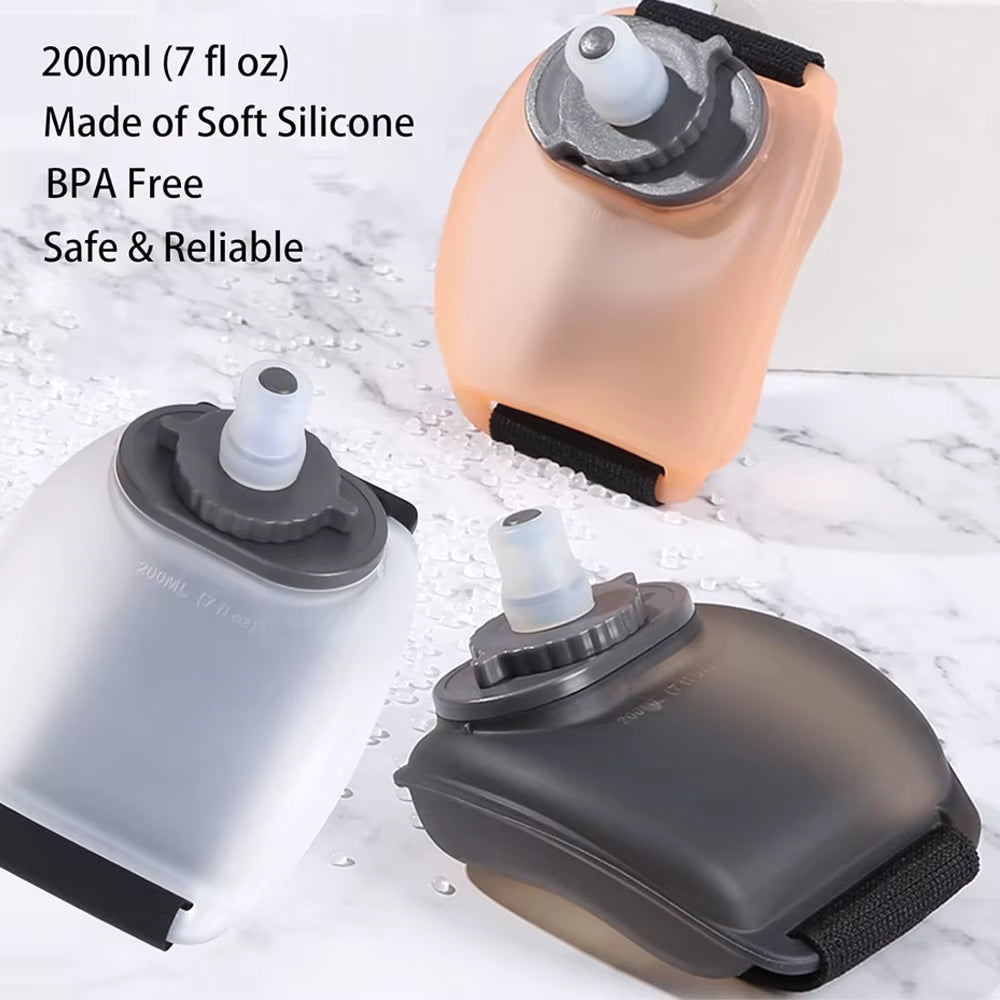 1PCS Wrist Water Bottle, Wearable Handsfree Silicone 200 Ml Running Water Bottle, Portable Cycling Marathon Rock Climbing Sport