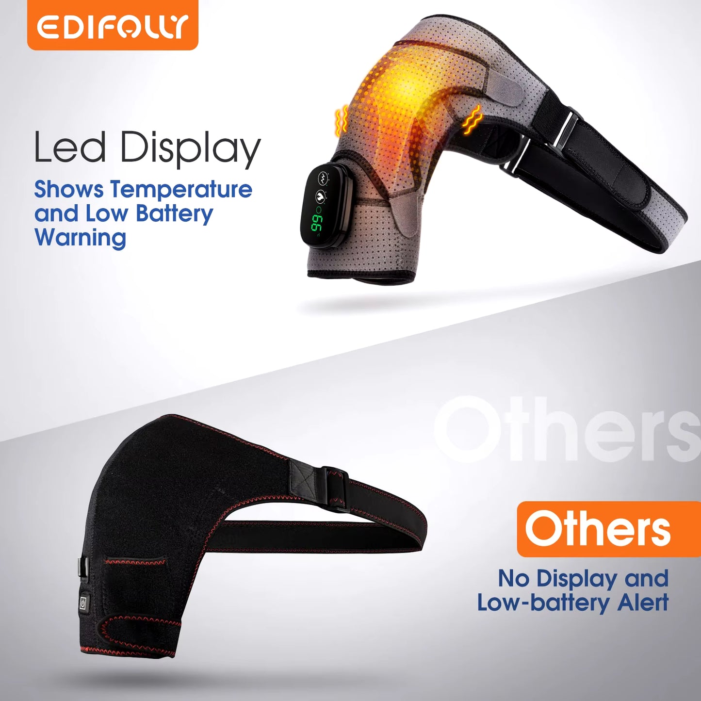 Electric Heating Shoulder Massager Vibration Massage Shoulder Brace Support Belt Elbow Neck Knee Massager Warm Heating Pad