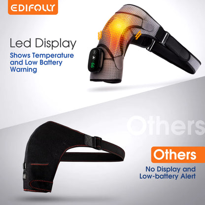 Electric Heating Shoulder Massager Vibration Massage Shoulder Brace Support Belt Elbow Neck Knee Massager Warm Heating Pad