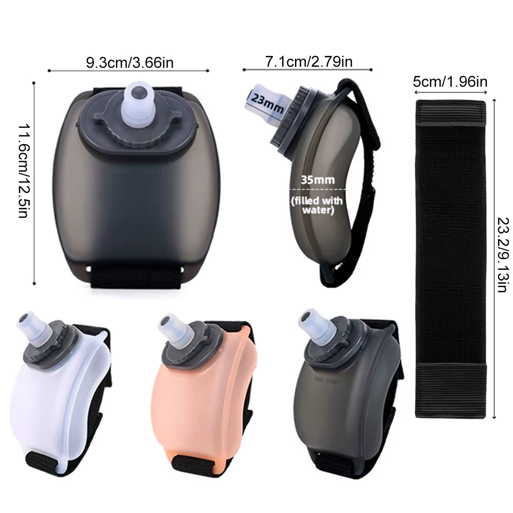 1PCS Wrist Water Bottle, Wearable Handsfree Silicone 200 Ml Running Water Bottle, Portable Cycling Marathon Rock Climbing Sport